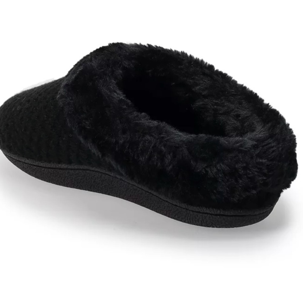 NWOT Sonoma Goods For Life® Women's Clog Slippers Bubble knit upper Faux fur